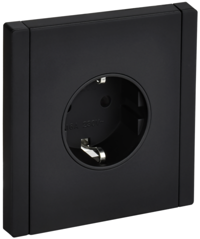 FORTE&PIANO Розетка 1-местная с заземлением с защитными шторками винтовое крепление 16А FP115M металл черный IEK