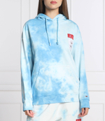 Худи tjw ovrszd tie dye hoodie Tommy Jeans - голубой(DW0DW12646)