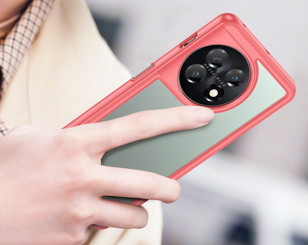 Чехол с красными боковыми рамками для смартфона Oneplus 11, мягкий отклик кнопок