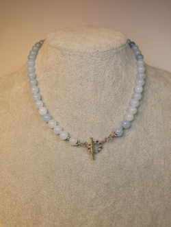 Чокер «Морской шёпот» из аквамарина