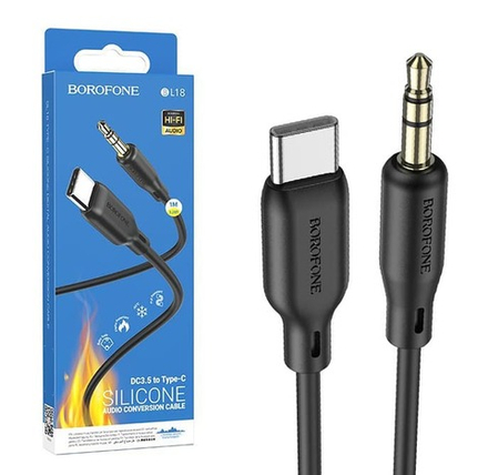 Аудио Адаптер BOROFONE BL18 Type-C - 3.5mm AUX (черный)
