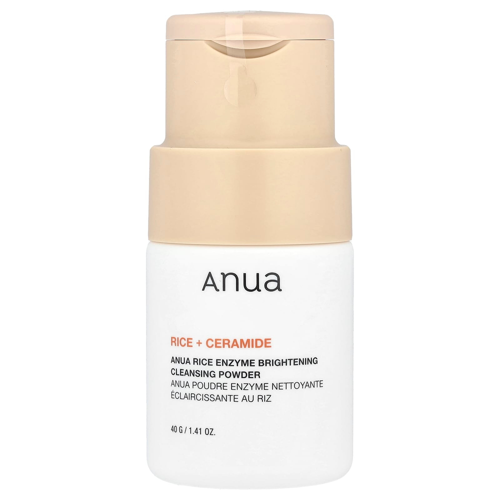 Anua, Осветляющий очищающий порошок с рисовыми ферментами, рис + керамид, 40 г (1,41 унции)