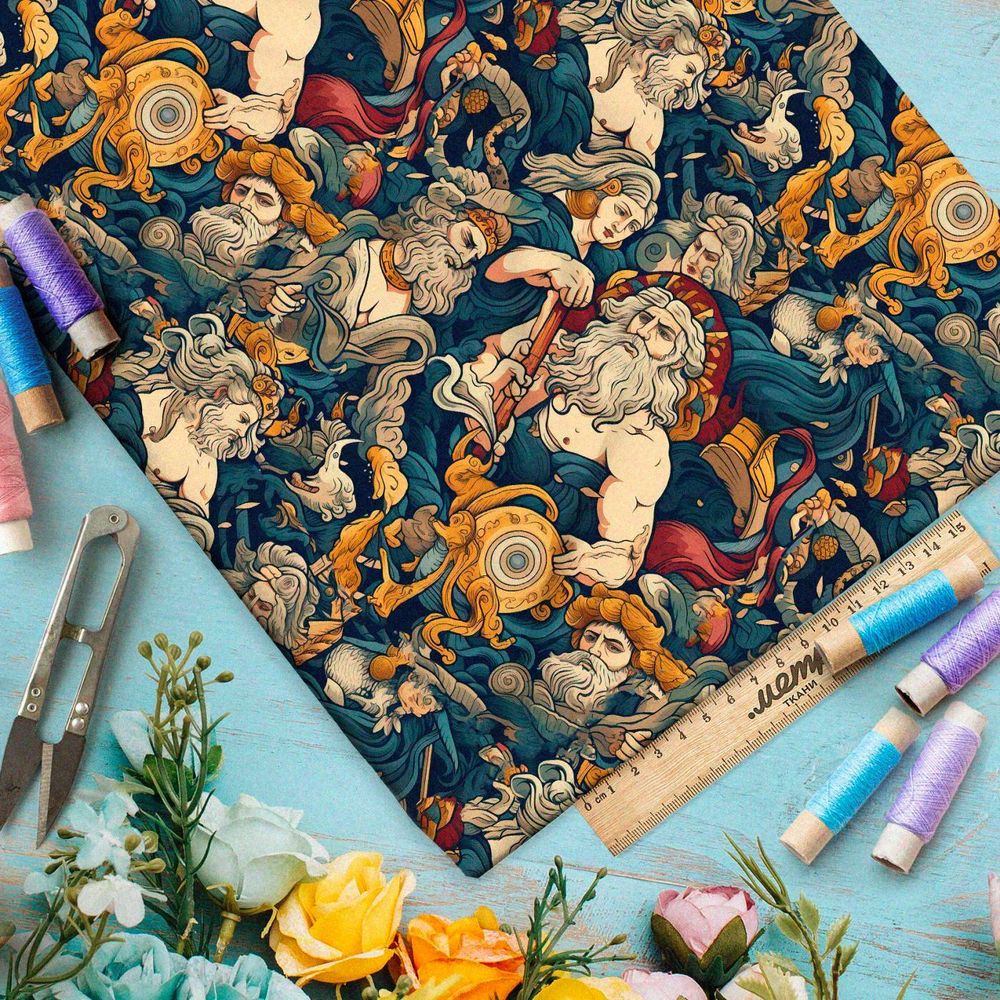 Ткань Ниагара Софт средневековые мотивы