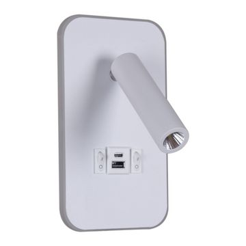 86204-9.2-001KT LED12W+USB WT светильник настенный