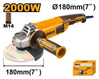 Угловая шлифовальная машина 180мм 2000Вт INGCO AG200018 INDUSTRIAL