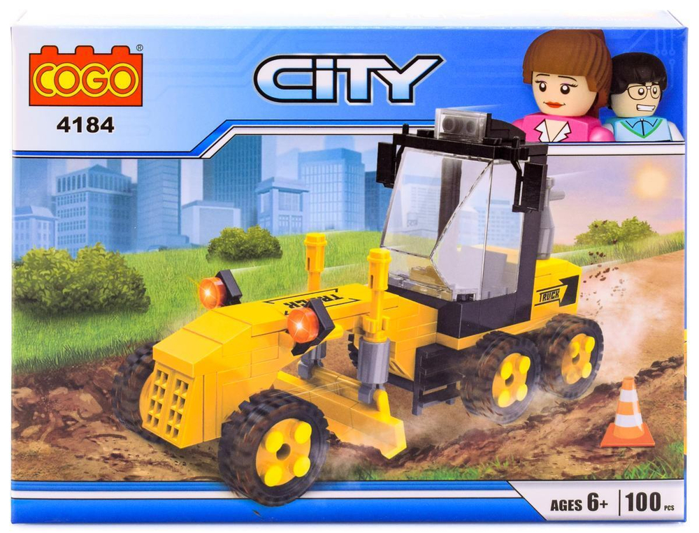 Конструктор блочный Кого Город 100эл., коробка 4184