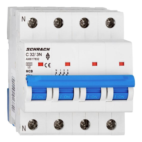 Автоматический выключатель Schrack Technik 3P+N C 32A 6kA Amparo AM617832--