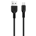 Кабель USB - MicroUSB HOCO X20 2,4A (черный) 1м