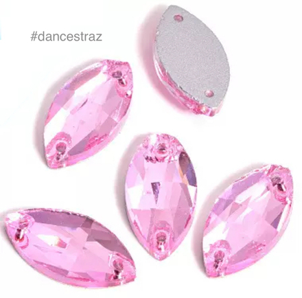 Стразы пришивные, Horse Eye, Light Pink, A3-P28, 9*18mm, (36  ea/pkg), A3 (F2)