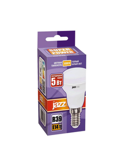 Лампа светодиодная PLED-SP 5Вт R39 3000К тепл. бел. E14 400лм 230В JazzWay 1033581