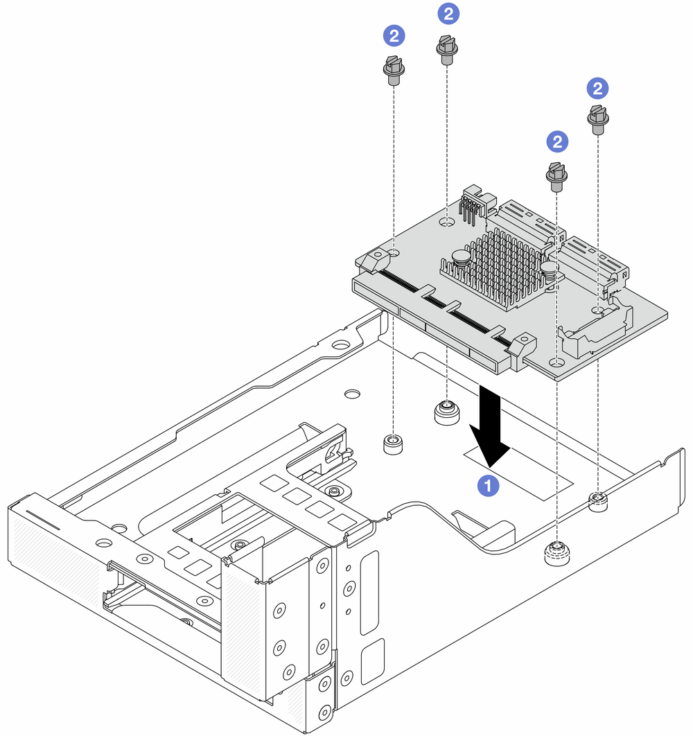 Интерфейсный модуль Lenovo ThinkSystem SR665 V3 Front OCP interposer (03KH464)