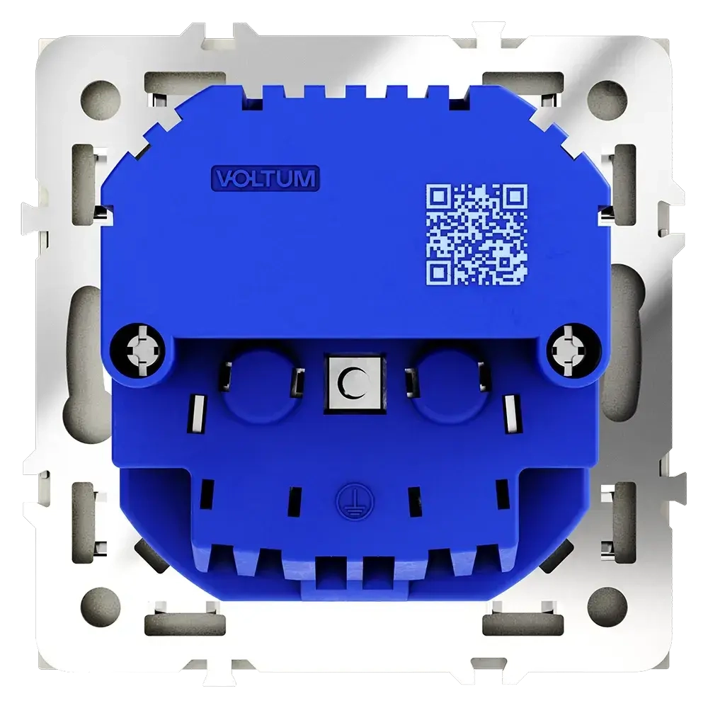 Розетка встраиваемая VOLTUM S70 с заземлением и защитными шторками, 16А, с USB, A+С, (шелк)