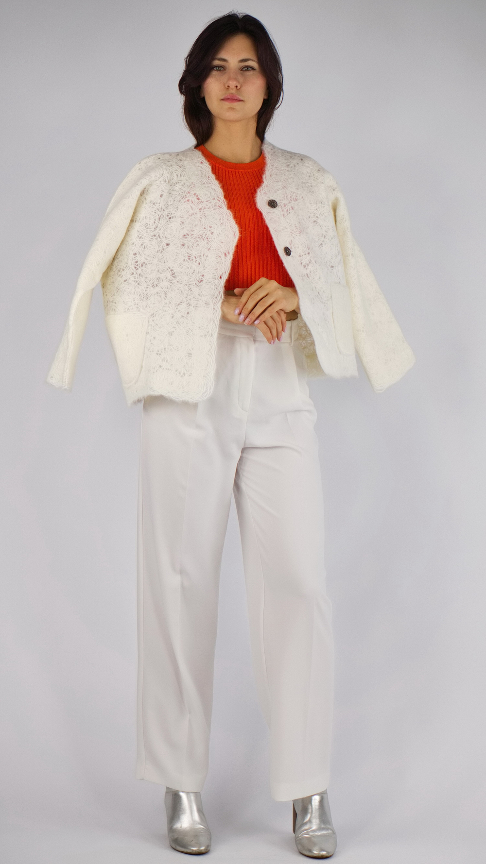 Шерстяной жакет «Белоснежный»