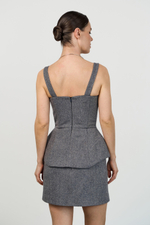 Топ корсетный шерстяной