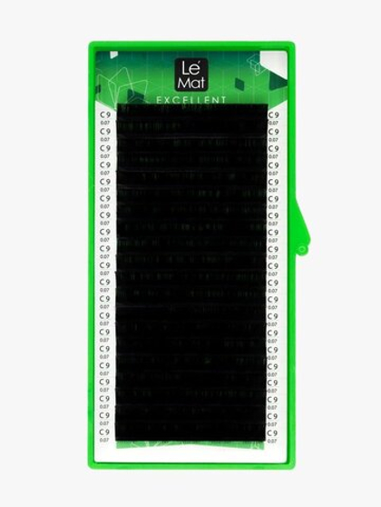 Ресницы чёрные LE MAT "Excellent" 20 линий отдельные длины