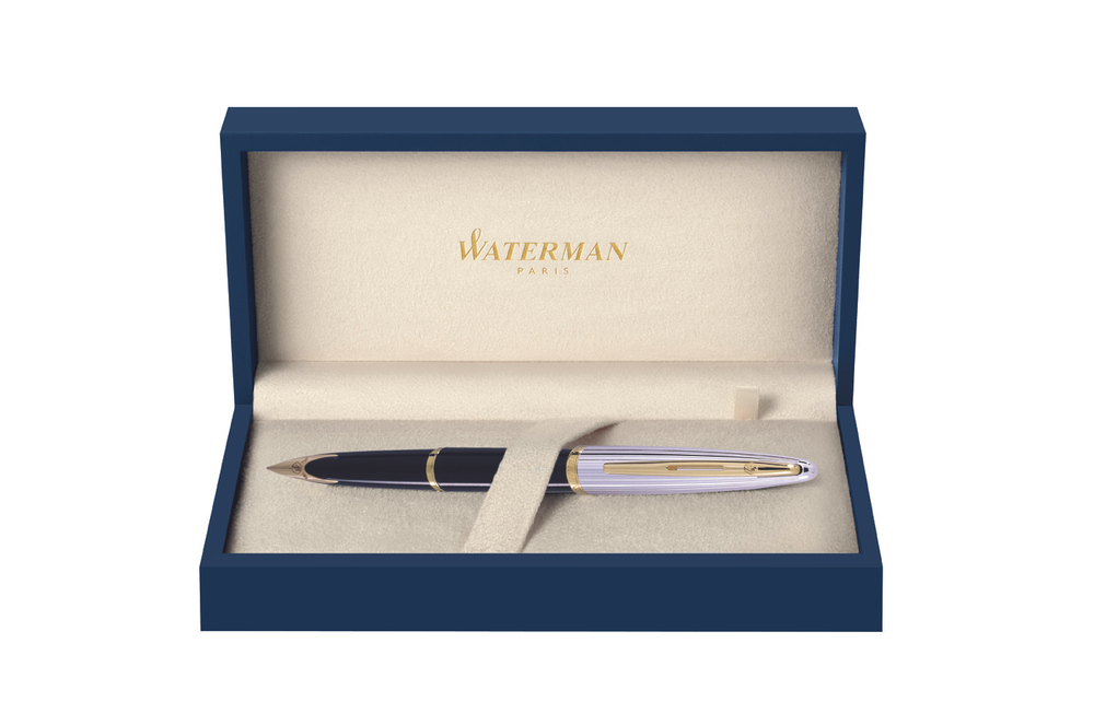 Перьевая ручка Waterman Carene, цвет: Black/Silver, перо: F