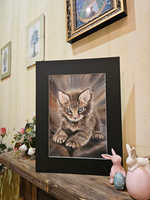 Картина авторская акварельная в паспарту 30х40 см на стену для интерьера "Малыш"