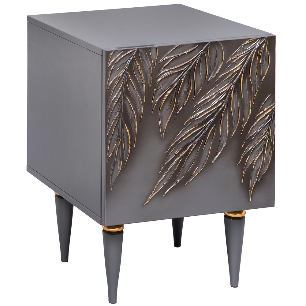 Тумба прикроватная Тропик Классика Серый Голд правая