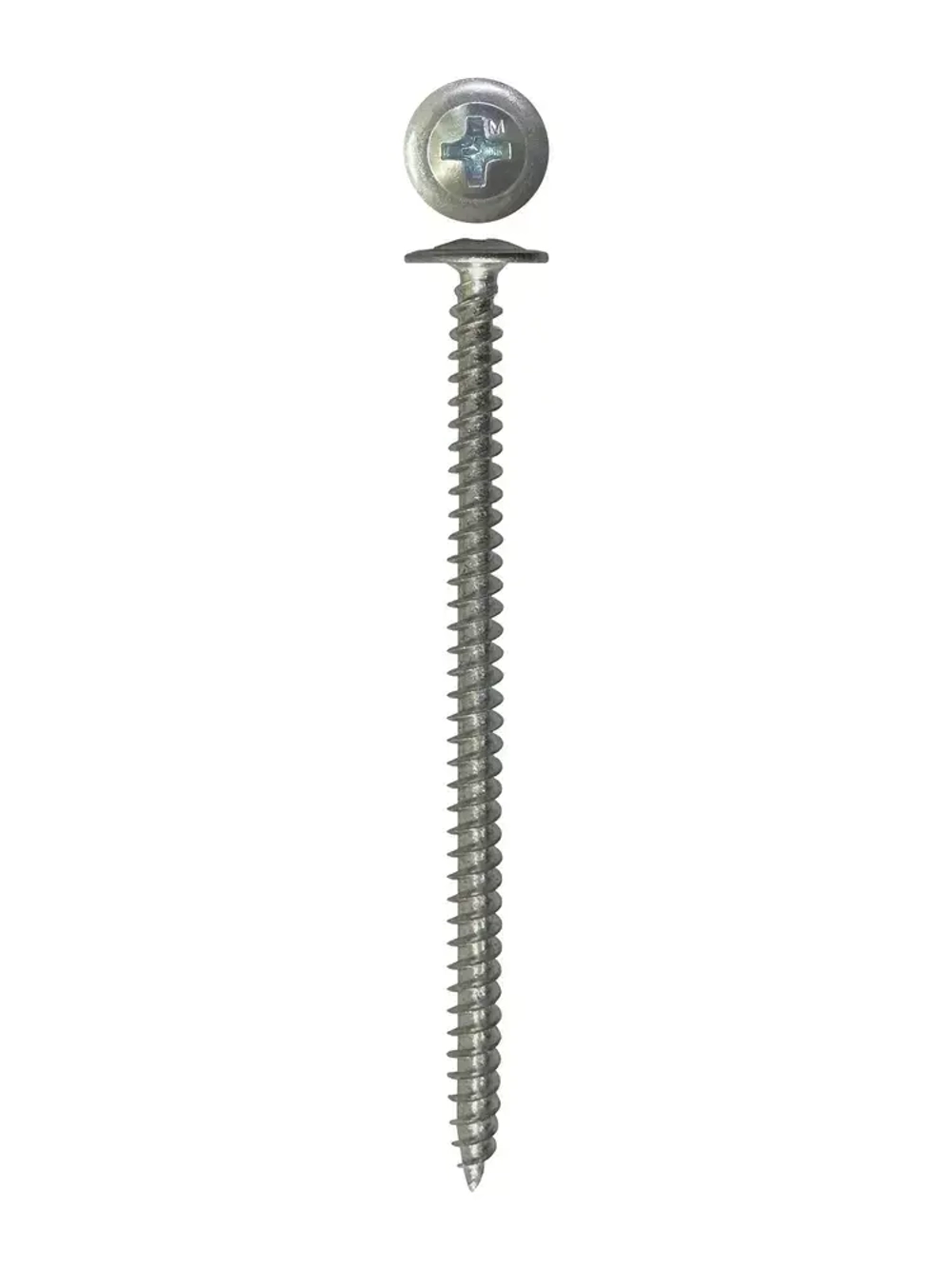 Саморез Daxmer 4,2х75 с прессшайбой острый белый цинк (1кг - 180 шт)