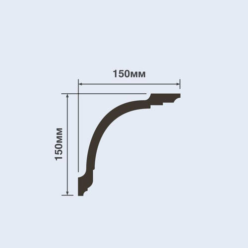 HiWood. Карниз A212 (150x150x2000мм) Фитополимер/дюрополимер