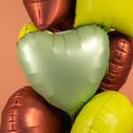 Сердце 18" Оливковый сатин Gr