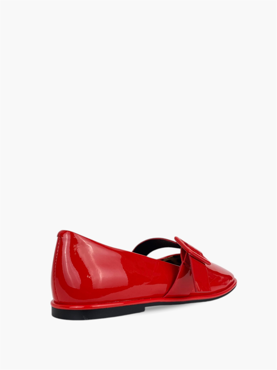 AE028_01LK-RD-V red-25L Женские балетки летние 