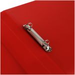 Папка на 2-х кольцах, 25мм, Стамм Кристалл, 700мкм, корешок с карманом, красная