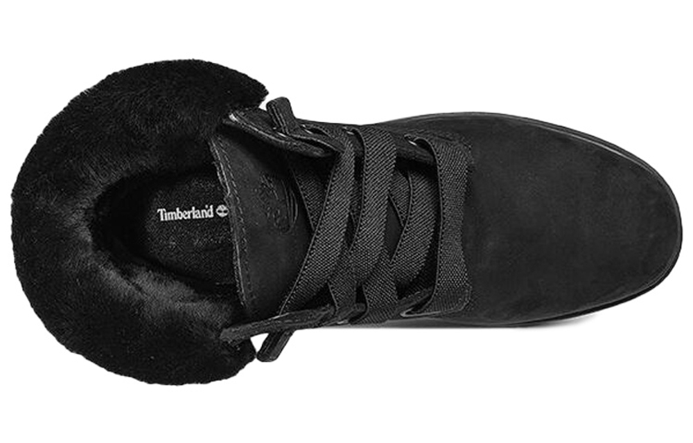 Timberland Jayne 6 Inch Waterproof Convenience Boots "Black Nubuck With Fur" Women"s