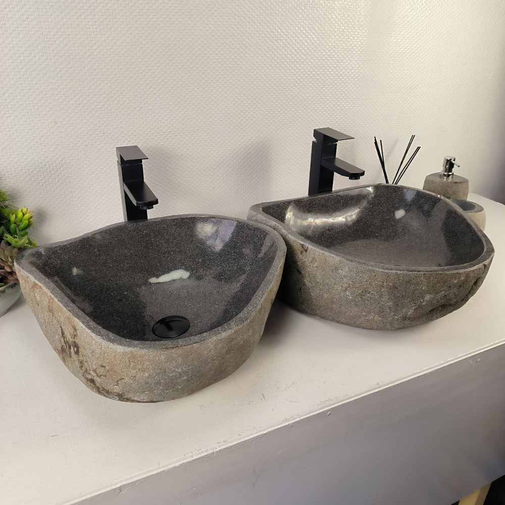 Раковина из речного камня ПАРА! RS-65495 47*43*15 0865