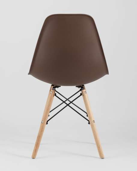 Стул Eames Style DSW коричневый (разборный каркас)