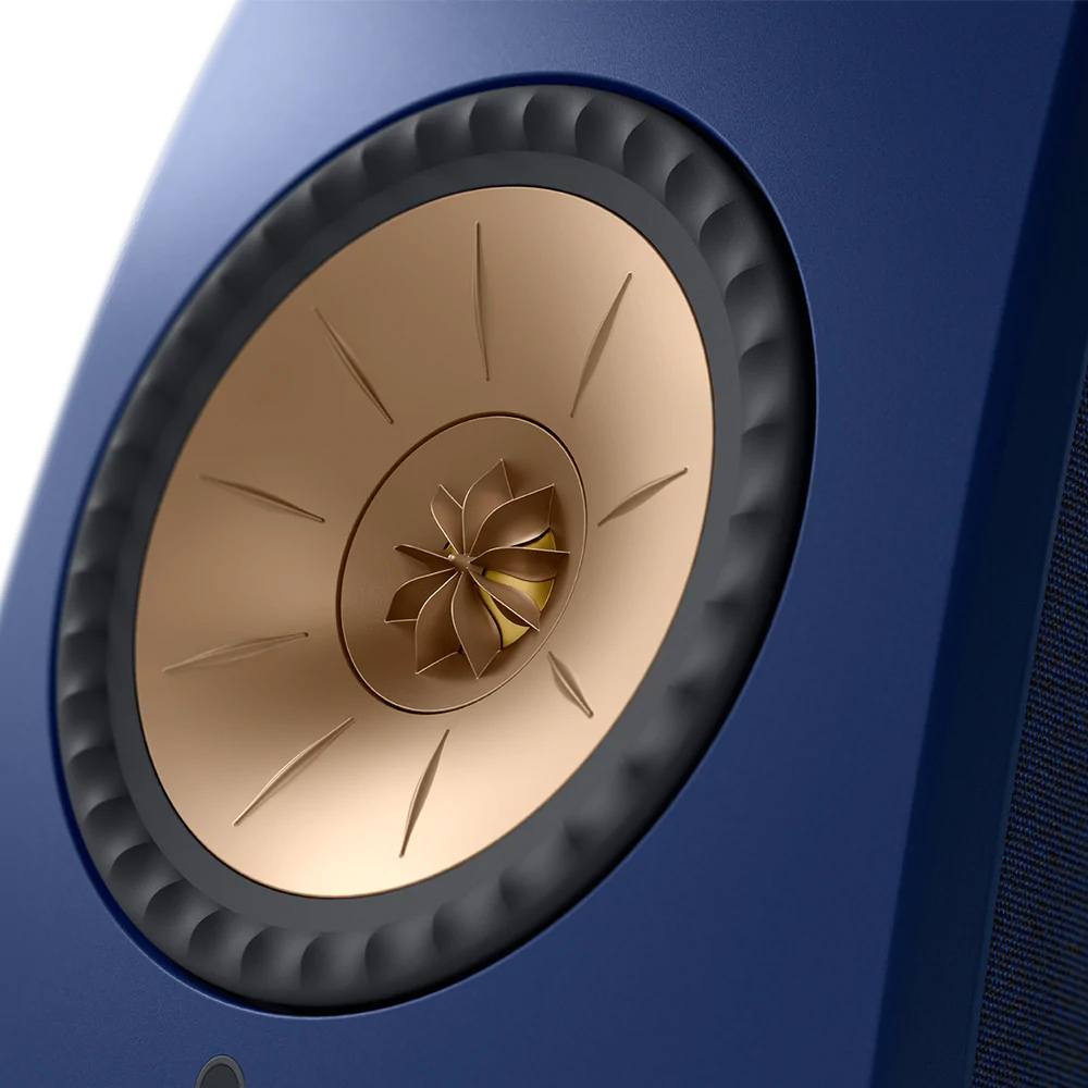 KEF LSX II Cobalt Blue активная беспроводная полочная акустическая система (пара) + напольные стойки KEF S1 Floor Stand (пара)
