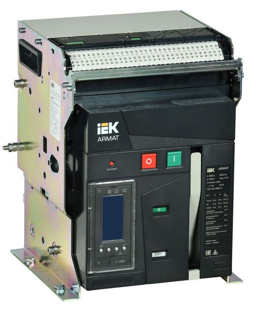 Выключатель автоматический воздушный 3п B 2000А 85кА TY стац. с комплектом аксессуаров ARMAT IEK AR-ACB-3FB-085-2000A-TYCF