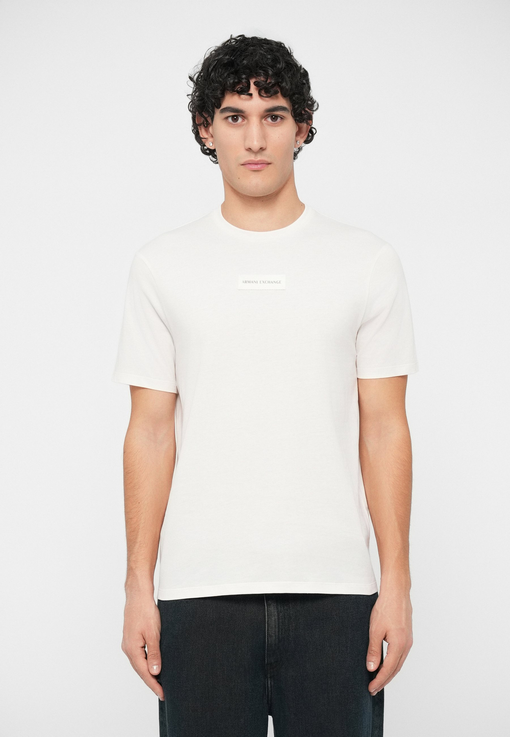 Armani Exchange Базовая футболка - Бежевый