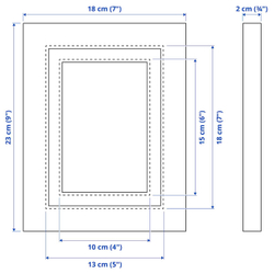 IKEA PLOMMONTRÄD  (ИКЕА ПЛОММОНТРÄД)  -  Рама, белая имитация окрашенной сосны, 13x18 см