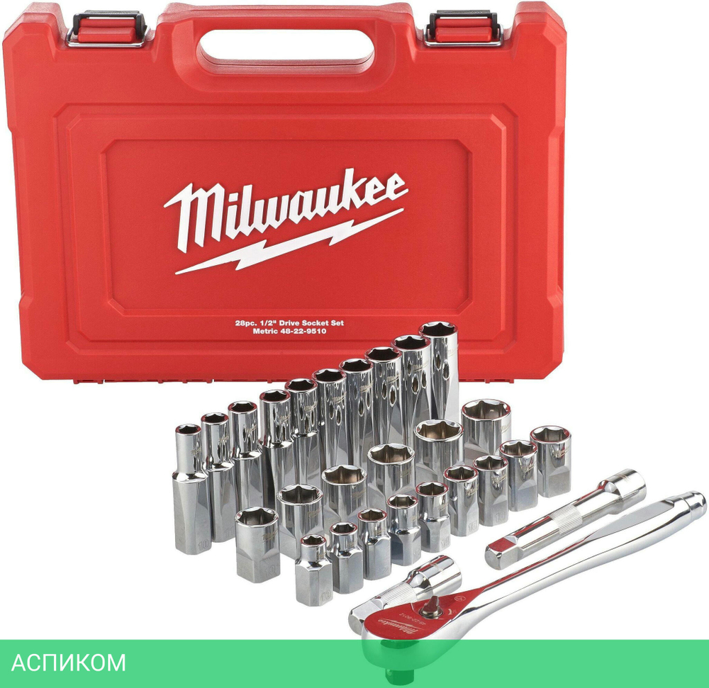 Набор трещотка с головками Milwaukee 4932471864