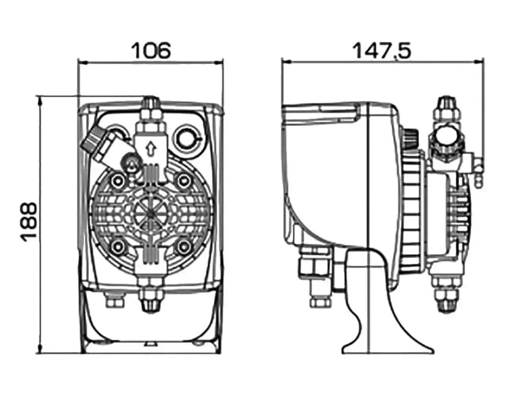 Etatron Насос дозирования мембранный PKX-MA/A 0105 230V