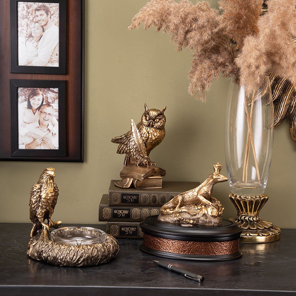 Пепельница Соколиная охота Бронза