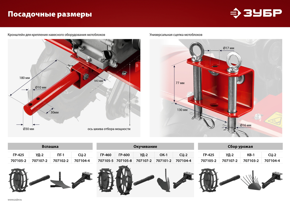 ЗУБР 3 л.с., бензиновый культиватор (МКТ-150)