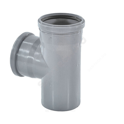 Тройник PP-H серый BASE Дн 110х110х87,5гр б/нап в/к VALFEX 24110110