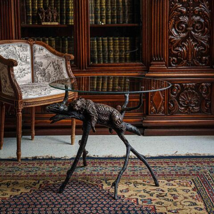 Винтаж: Журнальный стол с фигурой медведя