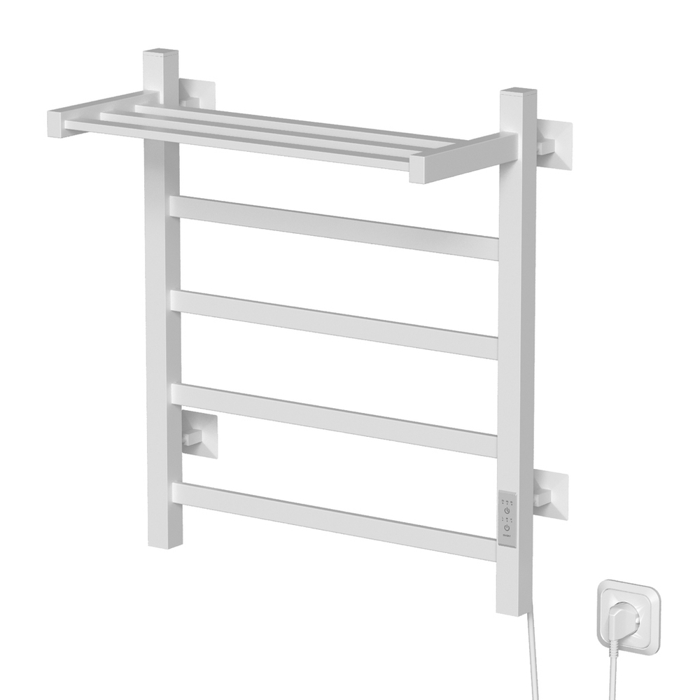 Полотенцесушитель MIXLINE TRIUMPH  60х50 (таймер, 367Вт, 4 перекладины + ПОЛКА) электрический БЕЛЫЙ