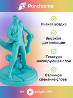 Пластик Polymaker Panchroma Matte PLA 1,75mm, 1kg Arctic Teal