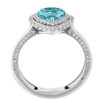 Кольцо Сердце с Турмалином Параиба и Бриллиантами, R0070-714/1