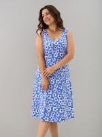 Платье П-012/голубой-мак