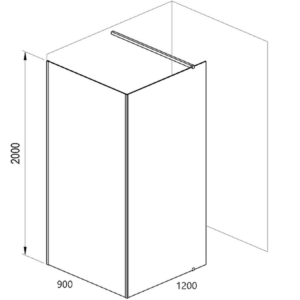 Душевая перегородка Ravak ST Walk-In Corner 120х90 GW1CG7C00Z1 профиль Хром стекло Transparent