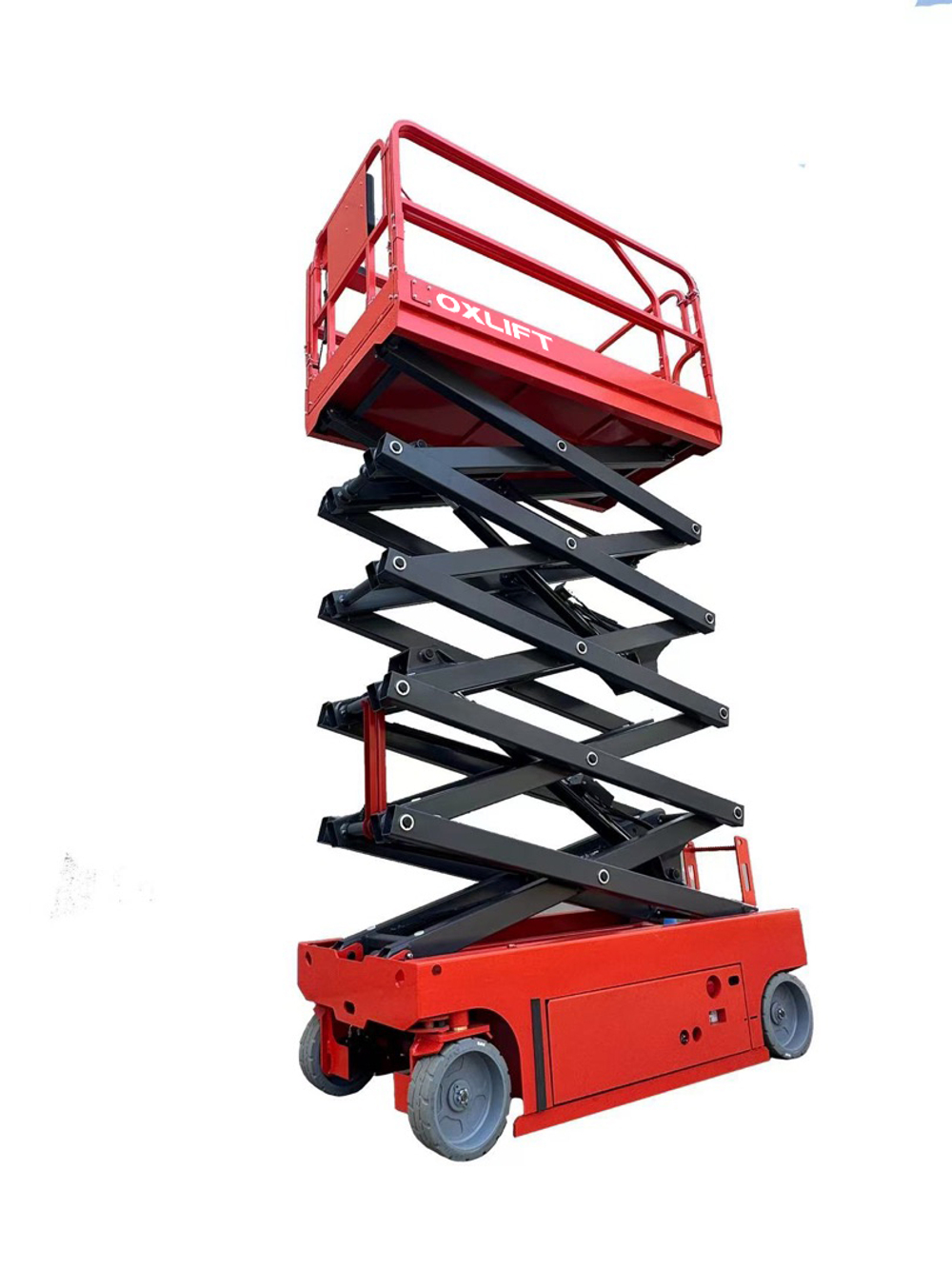 Самоходный ножничный подъемник OXLIFT JS1212Li (г/п 230 кг, подъём на 11.9 м, рабочая высота 13.9 м)