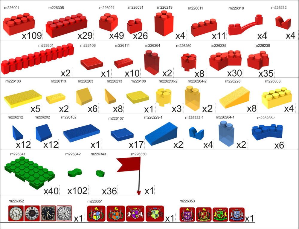 Конструктор Leco Замки GigaBloks 10"