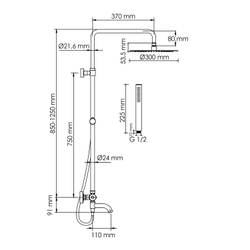 A288.160.217.BM Thermo Душевой комплект с термостатическим смесителем
