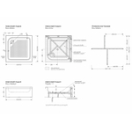 Поддон квадрат  0,9*0,9*0,15 "Universal S"акрил d 50 (каркас+экран) выс.30 см