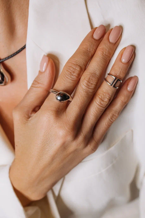 Кольцо "Капля" объемное